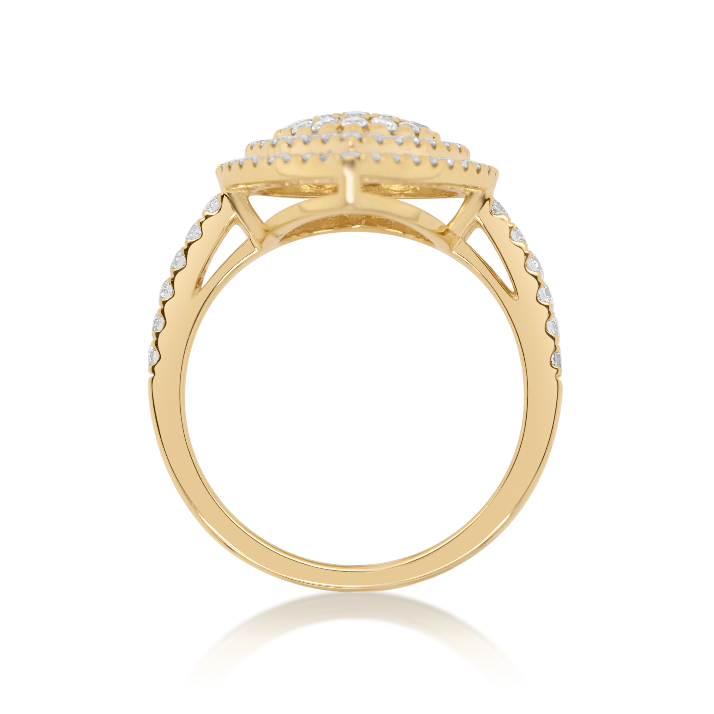 Diamond Heart Ring 0.75 ct. 14K Yellow Gold